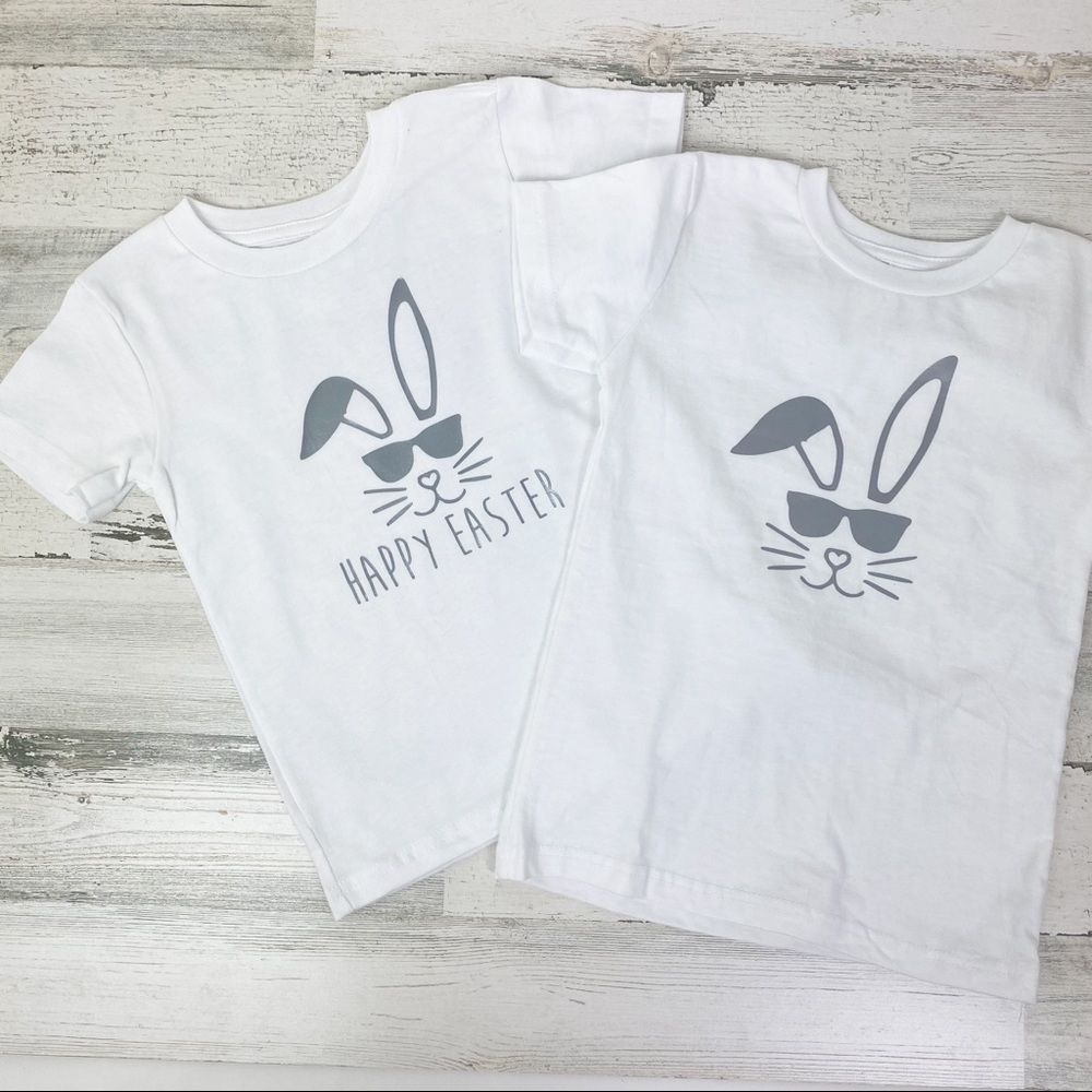 Boys Happy Easter Cool Bunny Tee 4T